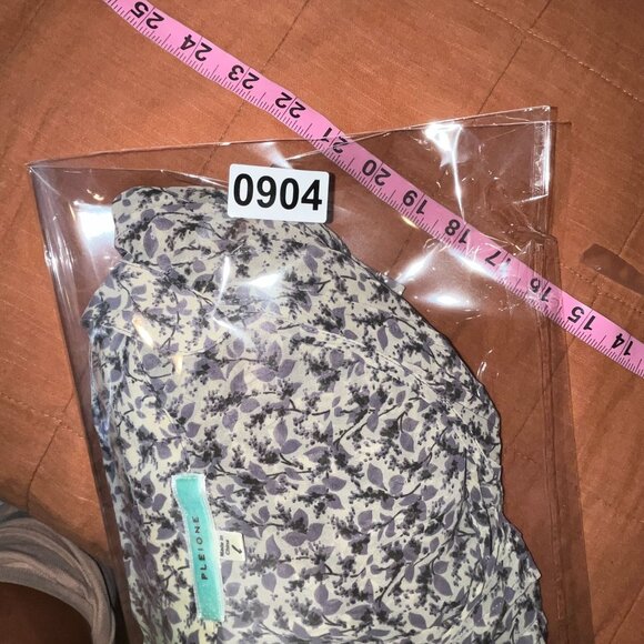 Pleione Womens Floral Blouse V-Neck 3/4 Sleeve Lightweight Top Size S - Picture 9 of 9